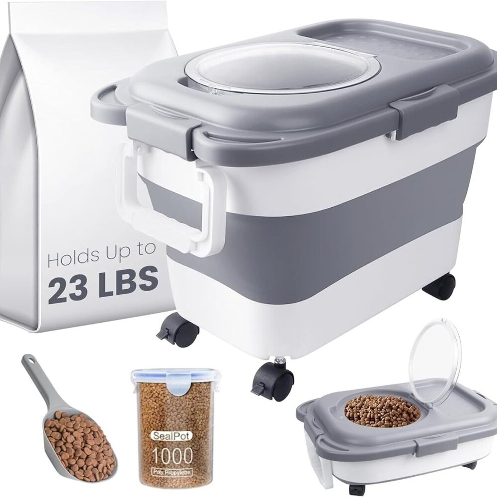 20-23LBS Collapsible Dog Food Storage Container